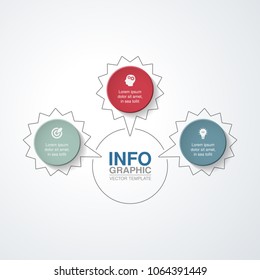 Vector infographic template for diagram, graph, presentation, chart, business concept with 3 options.