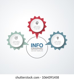 Vector infographic template for diagram, graph, presentation, chart, business concept with 3 options.