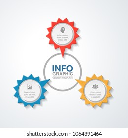 Vector infographic template for diagram, graph, presentation, chart, business concept with 3 options.