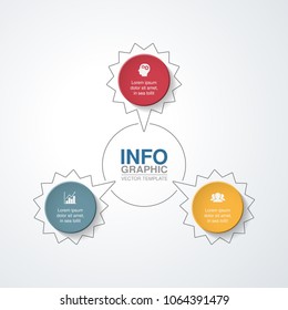 Vector infographic template for diagram, graph, presentation, chart, business concept with 3 options.