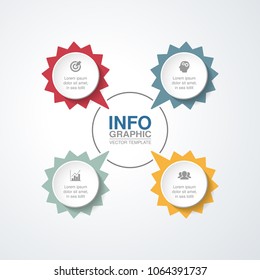 Vector infographic template for diagram, graph, presentation, chart, business concept with 4 options.