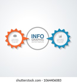 Vector infographic template for diagram, graph, presentation, chart, business concept with 2 options.