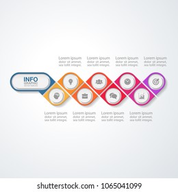 Vector infographic template for diagram, graph, presentation, chart, business concept with 8 options.