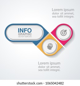 Vector infographic template for diagram, graph, presentation, chart, business concept with 2 options.