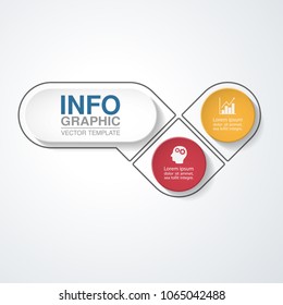 Vector infographic template for diagram, graph, presentation, chart, business concept with 2 options.