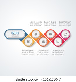 Vector infographic template for diagram, graph, presentation, chart, business concept with 6 options.