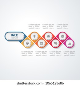 Vector infographic template for diagram, graph, presentation, chart, business concept with 7 options.