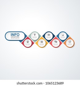Vector infographic template for diagram, graph, presentation, chart, business concept with 7 options.