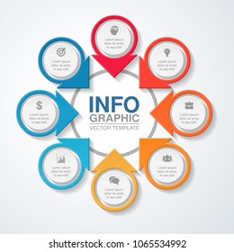 Vector infographic template for diagram, graph, presentation, chart, business concept with 8 options.