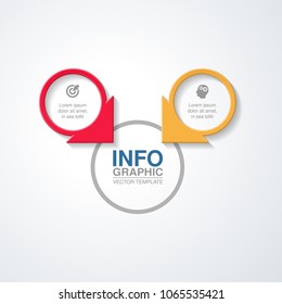 Vector infographic template for diagram, graph, presentation, chart, business concept with 2 options.