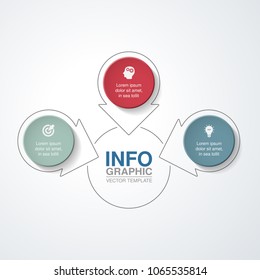 Vector infographic template for diagram, graph, presentation, chart, business concept with 3 options.