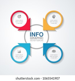 Vector infographic template for diagram, graph, presentation, chart, business concept with 4 options.