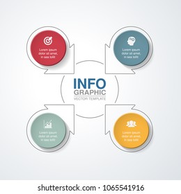 Vector infographic template for diagram, graph, presentation, chart, business concept with 4 options.