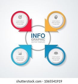 Vector infographic template for diagram, graph, presentation, chart, business concept with 4 options.