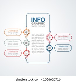 Vector infographic template for diagram, graph, presentation, chart, business concept with 5 options.