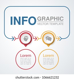 Vector infographic template for diagram, graph, presentation, chart, business concept with 2 options.