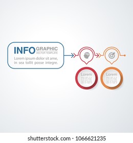 Vector infographic template for diagram, graph, presentation, chart, business concept with 2 options.