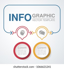 Vector infographic template for diagram, graph, presentation, chart, business concept with 2 options.