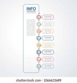 Vector infographic template for diagram, graph, presentation, chart, business concept with 8 options.
