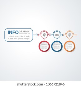 Vector infographic template for diagram, graph, presentation, chart, business concept with 3 options.