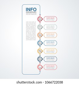 Vector infographic template for diagram, graph, presentation, chart, business concept with 7 options.