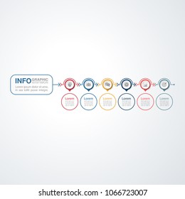 Vector infographic template for diagram, graph, presentation, chart, business concept with 6 options.