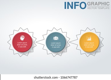 Vector infographic template for diagram, graph, presentation, chart, business concept with 3 options.