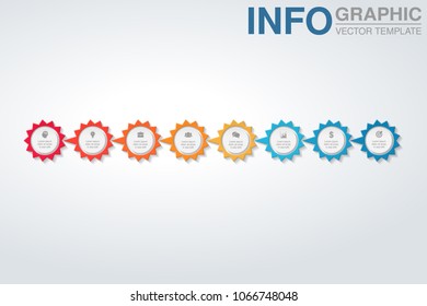 Vector infographic template for diagram, graph, presentation, chart, business concept with 8 options.