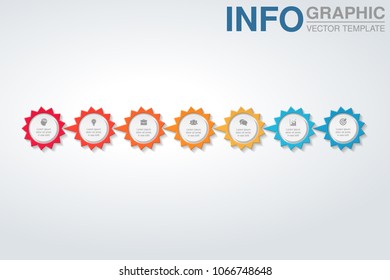 Vector infographic template for diagram, graph, presentation, chart, business concept with 7 options.