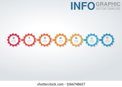 Vector infographic template for diagram, graph, presentation, chart, business concept with 7 options.