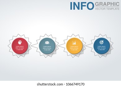Vector infographic template for diagram, graph, presentation, chart, business concept with 4 options.