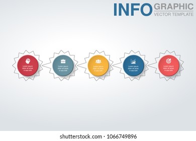 Vector infographic template for diagram, graph, presentation, chart, business concept with 5 options.