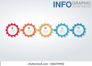 Vector infographic template for diagram, graph, presentation, chart, business concept with 5 options.