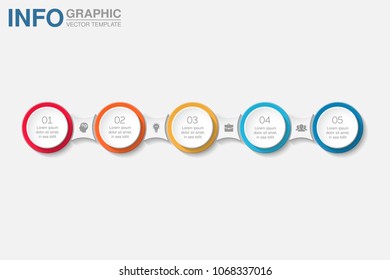 Vector infographic template for diagram, graph, presentation, chart, business concept with 5 options.