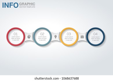 Plantilla de infografía de Vector para diagrama, gráfico, presentación, gráfico, concepto de negocio con 4 opciones.