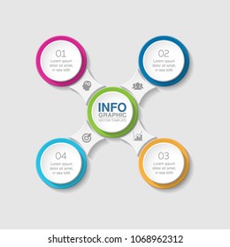 Vector infographic template for diagram, graph, presentation, chart, business concept with 4 options.