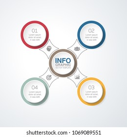 Vector infographic template for diagram, graph, presentation, chart, business concept with 4 options.