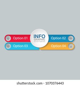 Vector infographic template for diagram, graph, presentation, chart, business concept with 4 options.