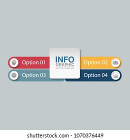 Vector infographic template for diagram, graph, presentation, chart, business concept with 4 options.