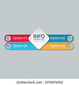 Vector infographic template for diagram, graph, presentation, chart, business concept with 4 options.