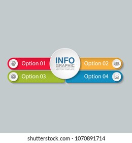Vector infographic template for diagram, graph, presentation, chart, business concept with 4 options.
