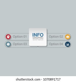 Vector infographic template for diagram, graph, presentation, chart, business concept with 4 options.