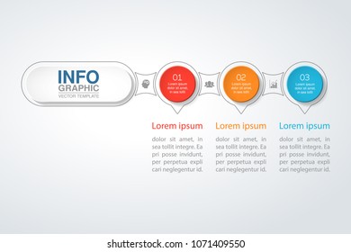 Vector infographic template for diagram, graph, presentation, chart, business concept with 3 options.