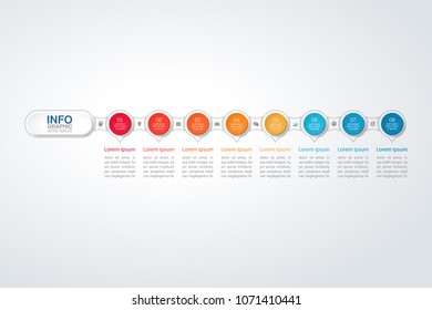 Vector infographic template for diagram, graph, presentation, chart, business concept with 8 options.