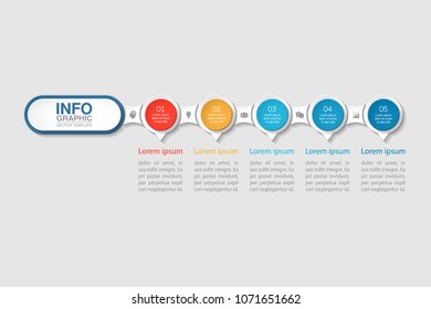 Vector infographic template for diagram, graph, presentation, chart, business concept with 5 options.