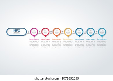 Vector infographic template for diagram, graph, presentation, chart, business concept with 7 options.