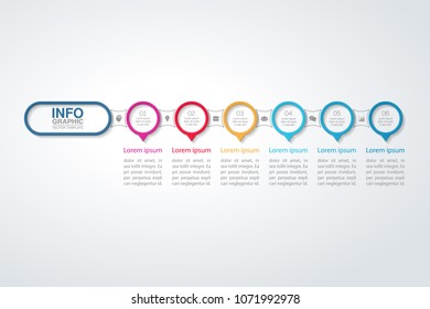 Vector infographic template for diagram, graph, presentation, chart, business concept with 6 options.