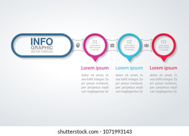 Vector infographic template for diagram, graph, presentation, chart, business concept with 3 options.