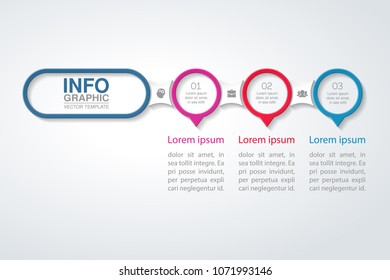 Vector infographic template for diagram, graph, presentation, chart, business concept with 3 options.