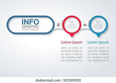 Vector infographic template for diagram, graph, presentation, chart, business concept with 2 options.